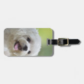 白いマルタ犬 ラゲッジタグ (正面横)