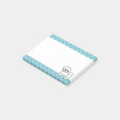 白いマルチーズの子犬のイラスト ポストイット (アングル)