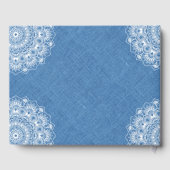 白いマンダフェイクラ付き淡青色の線 ゲストブック (裏面)