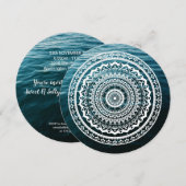 白いマンダラ 海にあなたを自由にさせて 招待状 (正面/裏面)