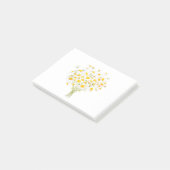 白いマーガレットデイジーの水彩とインクブーケ ポストイット (アングル)