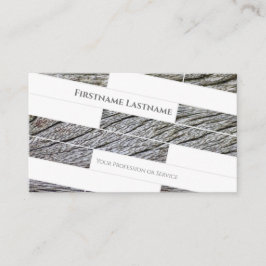 白いミニマルエレガント木の寄木張り 名刺