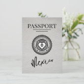 白いメキシコのパスポート日付を保存 セーブザデート (スタンド正面)