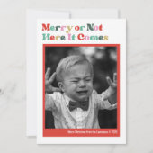 白いメリークリスマス写真ではない シーズンカード (正面)