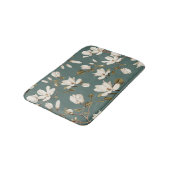 白いモクレンの森 ヴィリジアンの上品な花柄 バスマット (アングル)