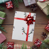 白いモダンおもしろい上の抽象芸術 ラッピングペーパー