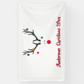 白いモダンおもしろい上の抽象芸術 横断幕 (縦)