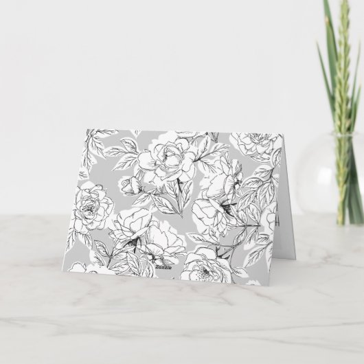 白いモダンなカリグラフィー写真のウェディング サンキューカード (裏面)