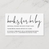 白いモダンなミニマルな赤ちゃんの本のリクエスト エンクロージャーカード (正面)
