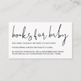 白いモダンなミニマルな赤ちゃんの本のリクエスト エンクロージャーカード