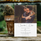 白いモダンな写真のSave The Date セーブザデート