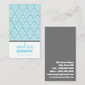 白いモダンアールデコ矢印 名刺 (正面/裏面)