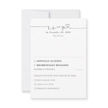 白いモダンウェディングRSVPミニマル写真