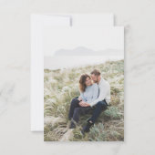 白いモダンウェディングRSVPミニマル写真 出欠カード (裏面)