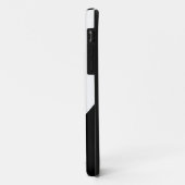 白いモダンブーメラン曲線の黒い背景 Case-Mate iPhoneケース (裏面/左)