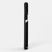 白いモダンブーメラン曲線の黒い背景 Case-Mate iPhoneケース (裏面/右)
