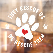 白いモダンポープリント赤いハートペットラバー ウィンドウサイン (シート2)