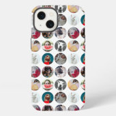 白いモダン写真の円パターン iPhoneケース (裏面)