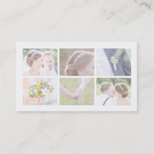 白いモダン写真家の複数写真 名刺 (正面)