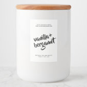 白いモダン大豆ワックスのラベル フードラベル (正面)