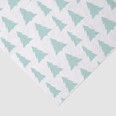 白いモダン幾何学模様のミント緑の木 薄葉紙 (詳細)