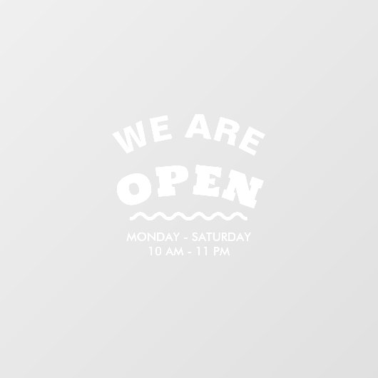 白いモダン我々は開いているウィンドウにしがみつく ウィンドウサイン (シート)