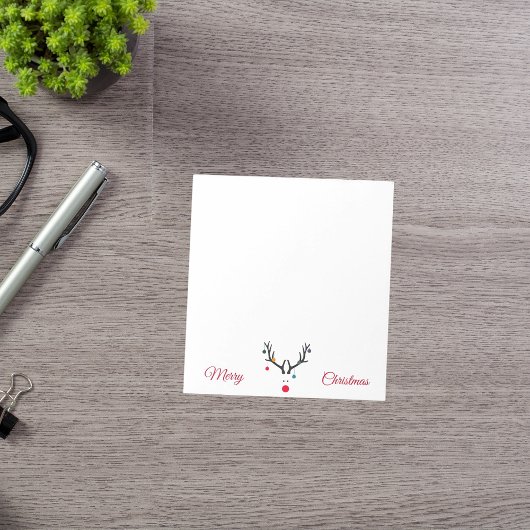 白いモダン抽象芸術のクリスマスのトナカイ ノートパッド