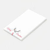 白いモダン抽象芸術のクリスマスのトナカイ ポストイット (アングル)