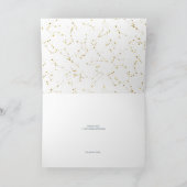 白いモダン星のトレンディー灰色のクリスマス シーズンカード (内部)