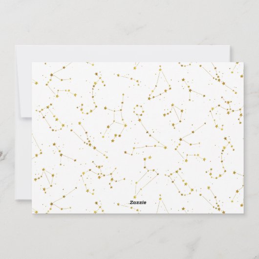 白いモダン星のトレンディー灰色のクリスマス シーズンカード (裏面)