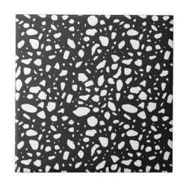 白いモダン装飾を施した黒いセラミックタイル タイル