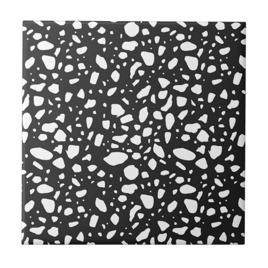 白いモダン装飾を施した黒いセラミックタイル タイル (正面)