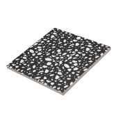 白いモダン装飾を施した黒いセラミックタイル タイル (側面)