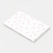 白いモダン赤面ドードル渦巻き ポストイット (アングル)