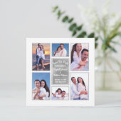 白いモダンInstagramフォトコラージュ日付の保存 (スタンド正面)