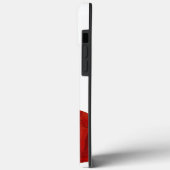 白いモノグラムのケースメイトにシックな赤いポピー Case-Mate iPhoneケース (裏面 / 左)