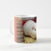 白いモルモットのマグ コーヒーマグカップ (正面左)