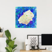 白いモルモット ポスター (ホームオフィス)