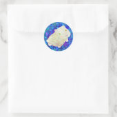 白いモルモット ラウンドシール (バッグ)