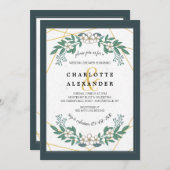 白いヤマボウシのシャワー招待状 招待状 (正面/裏面)