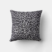 白いユキヒョウ動物パターン装飾用クッション クッション (裏面)