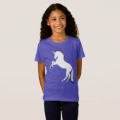 白いユニコーンの養育 Tシャツ (正面フル)