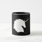 "白いユニコーンのSigil"の黒いマグ マグカップ (中央)