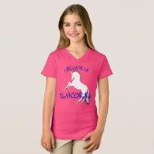 白いユニコーン及び"私を育てて信じて下さいユニコーンで" Tシャツ (正面フル)