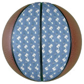 白いユニーク葉 バスケットボール (縦)