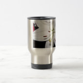 白いユリが近くに咲く トラベルマグ (中央)