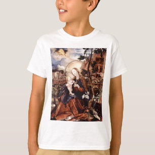 白いユリと聖夜 - クリスマスの魔法 Tシャツ