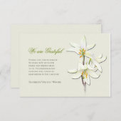 白いユリのサンキューカード サンキューカード (正面/裏面)