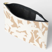 白いユリのシルエット アクセサリーポーチ (見開き)