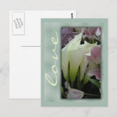 白いユリの愛 ポストカード (正面/裏面)